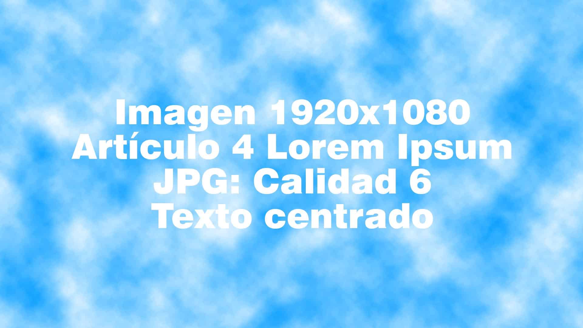Artículo 4 calidad 6 Lorem Ipsum