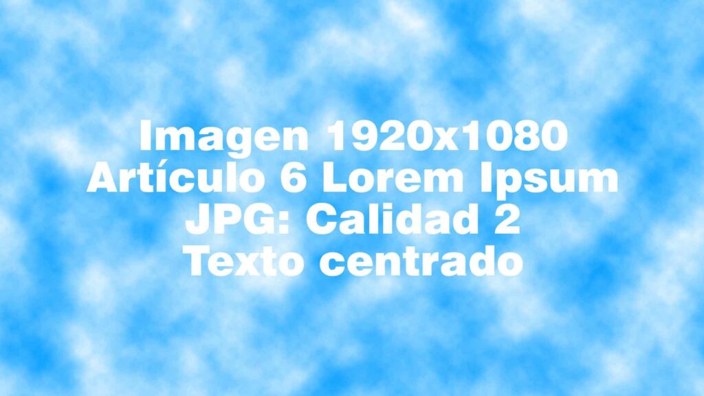 Artículo 6 calidad 2 Lorem Ipsum